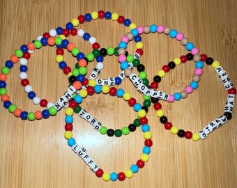 One piece inspired friendship bracelet choose your character