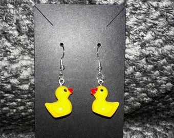 Rubber Ducky dangle earrings