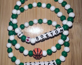 basketball inspired friendship bracelets Boston Celtics
