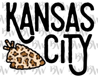 Kansas City, Chiefs, Arrowhead, Leopard, PNG, Digital File, Sublimation File