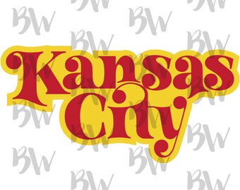 Kansas City, Chiefs, Arrowhead, Retro, Red and Yellow, PNG, Digital File, Sublimation File