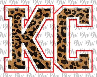 Kansas City, KC, Chiefs, Leopard, Football, PNG ONLY, Digital File, Sublimation File
