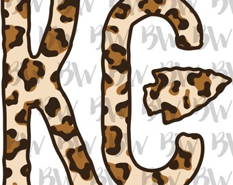 Kansas City, Chiefs, Arrowhead, Leopard, PNG, Digital File, Sublimation File