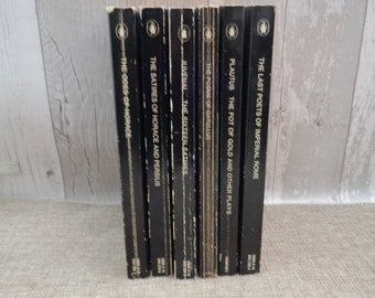 Lot of 6 x Vintage Penguin Classics Paperbacks - Roman Poetry - Catullus/Plautus/Horace/Juvenal