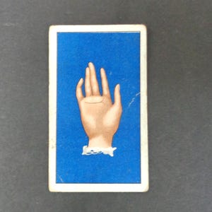 Vintage 1933 Carreras Cigarette Card -  Palmistry #29 The Line of Heart - Single Card