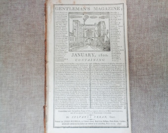 Antique January 1800 Edition of The Gentleman's Magazine - Unbound