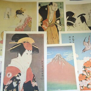 10 x japanisches Kunstbuch doppelseitige Illustrationen - A4 Pack - Scrapbooking, Collage, Altered Art, Kartenherstellung