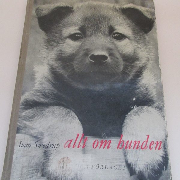 Vintage Swedish Illustrated Dog Book 1963