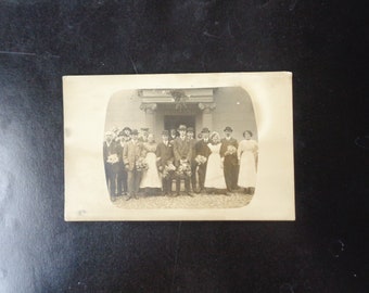 Antique Edwardian Circa 1910s Real Photograph Postcard - Hotel Staff Portrait