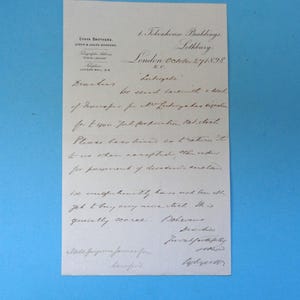 Carta antigua manuscrita de 1898 (sin sobre)