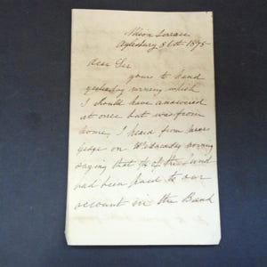Carta antigua manuscrita de 1875 (sin sobre)