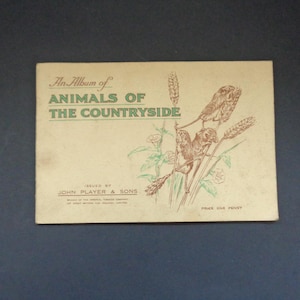 john player cigarette card albums Full Set of 50 Vintage 1939 John Players Cigarette Cards - Animals of the  Countryside in Album