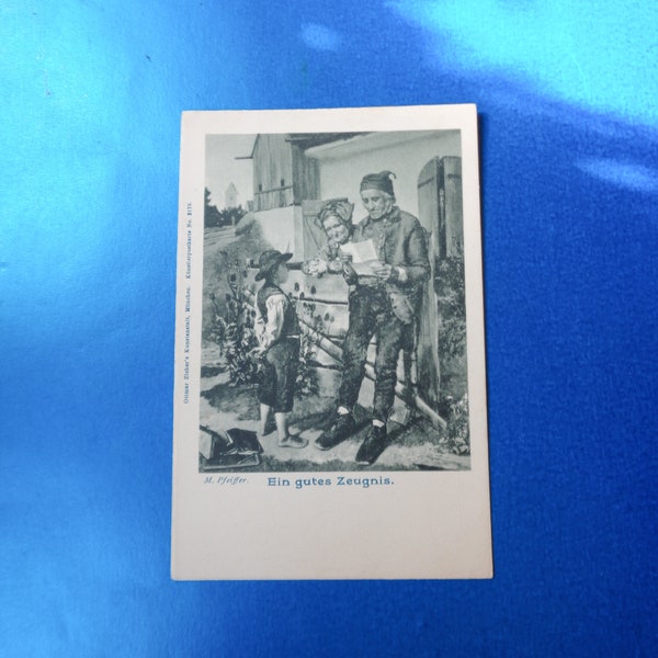 Vintage German Postcard - Ein gutes Zeugnis /A Good Report - Unused