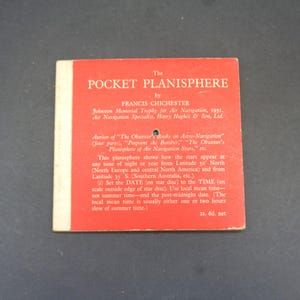 El planisferio de bolsillo de Francis Chichester - Piezas móviles 1931