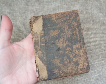 Antik 1807 Sehr altes und zerschlagenes Buch - Maße und Gewichte (HB)