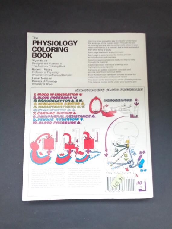 The Physiology Coloring Book by Wynn Kapit/lawrence M Elson - Etsy