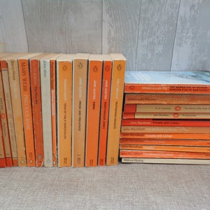 Vintage Orange Penguin Paperback Books - Various Titles -Authors: A-L - 1960s/1970s/1980s
