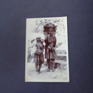 Carte postale ancienne avec photo réelle de 1900 - Enfants indiens