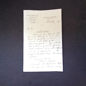 Carta antigua manuscrita de 1899 (sin sobre)