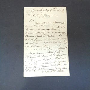 Carta antigua manuscrita de 1866 (sin sobre)