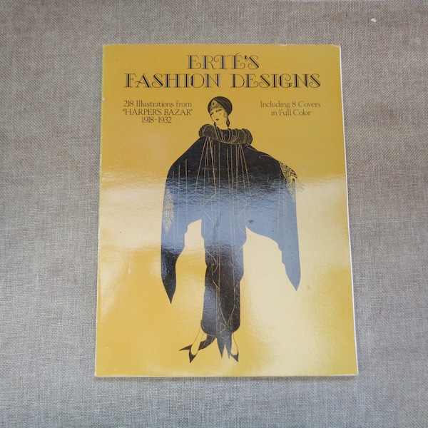 Erte's Fashion Designs - 218 Illustrations from Harper's Bazaar 1918-1932 (PB) Dover Publications 1981