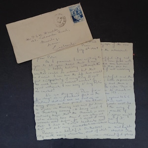 Carta pessoal manuscrita vintage de 1948