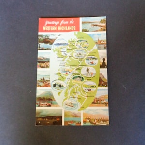 Carte postale vintage des années 1970 - Western Highlands of Scotland - inutilisé