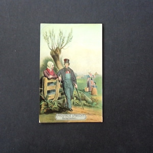 Carte postale ancienne de 1905 - Vêtements hollandais traditionnels d'Utrecht - Manuscrite et postée
