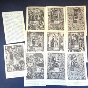 Pacote Vintage de Doze Postais do V&A: Livro de Horas de Margarida de Foix