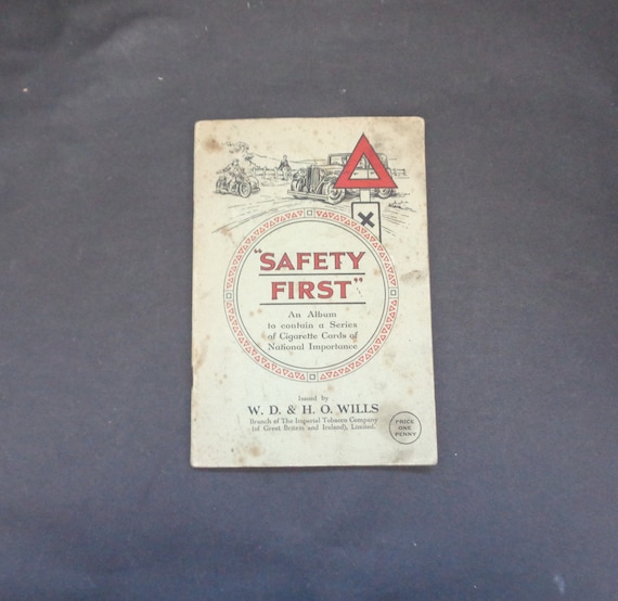 Complete Set of Vintage 1935 Wills 'safety First' Cigarette Cards in  Original Album