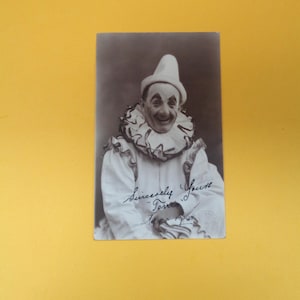 Antica cartolina fotografica del 1928 - Attore caratterista - Clown 'Tonio'