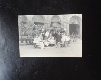Antique Circa 1910 Photo Reprint - Scottish Missionaries having Afternoon Tea in India