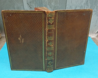 Libro encuadernado en cuero antiguo de 1818 - La historia del príncipe Rasselas de Abbysinia por el Dr. Samuel Johnson (HB)