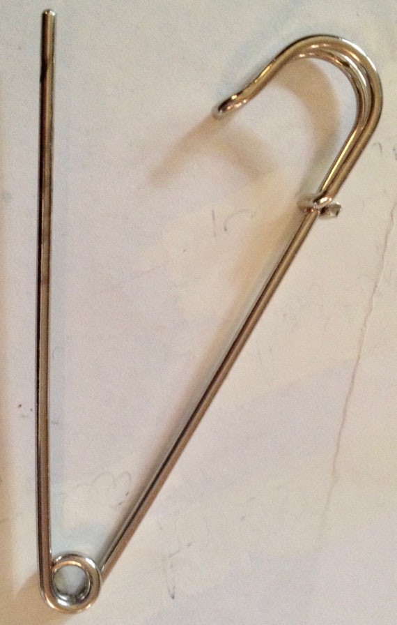 Vintage Silver Plated Extra Large Safety/Kilt Pin