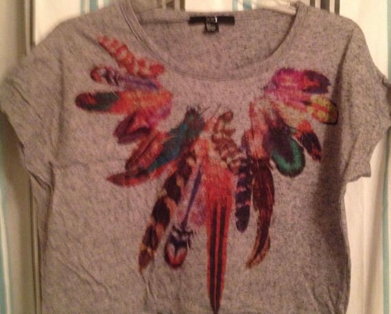 feather crop top forever 21