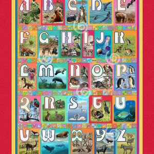 Animal Alphabet Poster Print | Etsy