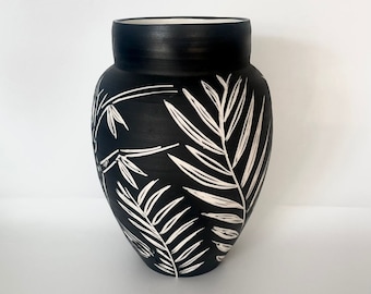 Artistic Vase, Handmade Vase, Textured Vase, Ceramic Decor, Modern Vase, Nature Vase, Boho Ceramic Vase, Botanical Vase, Nature Shelf Decor