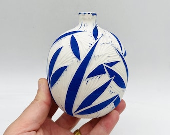Porcelain Vase, Small Vase, Ceramic Decor, White Blue Vase, New Home Gift, Pottery Gift, Hostess Gift, Housewarming Gift Pottery, Vase Gift