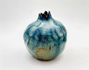 Ceramic Pomegranate, Kitchen Ceramic Decor, New Home Gift, Judaica Decor, Hostess Gift, Shelf Decor, Ceramic Fruit, Handmade Ceramic Vase