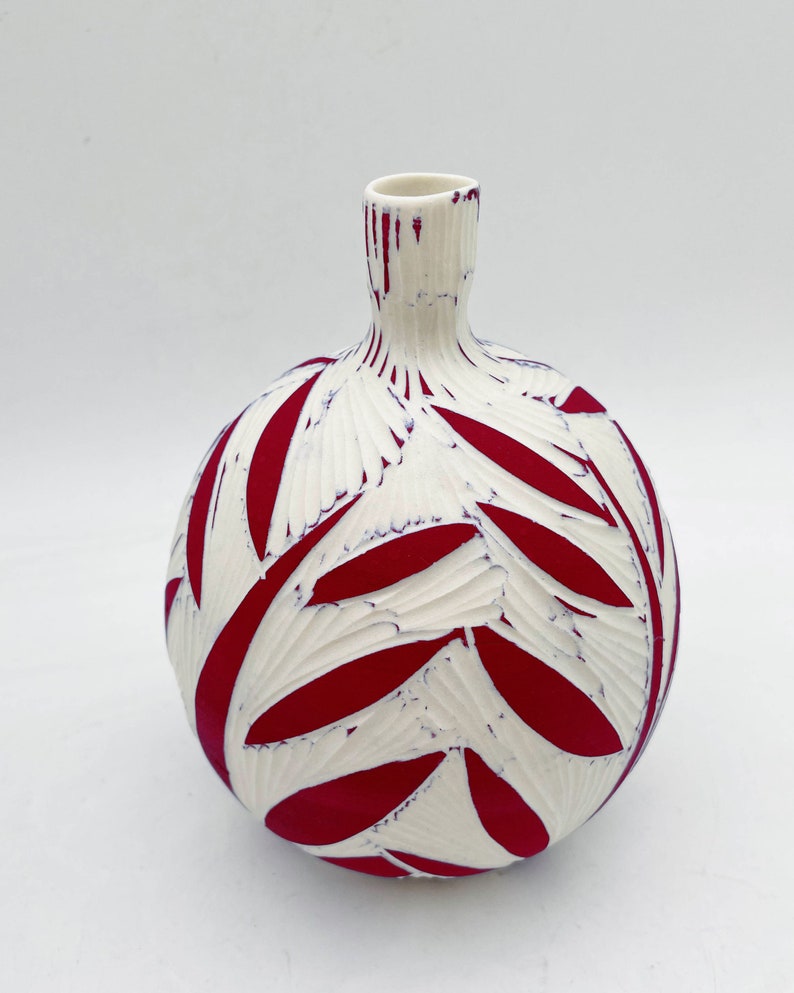 Vase Gift, Pottery Vase, Small Vase, Flowers Vase, Boho Ceramic Vase, Vase Art, Vase Decor, Bottle Vase, Handmade Vase, Decorative Vase image 5