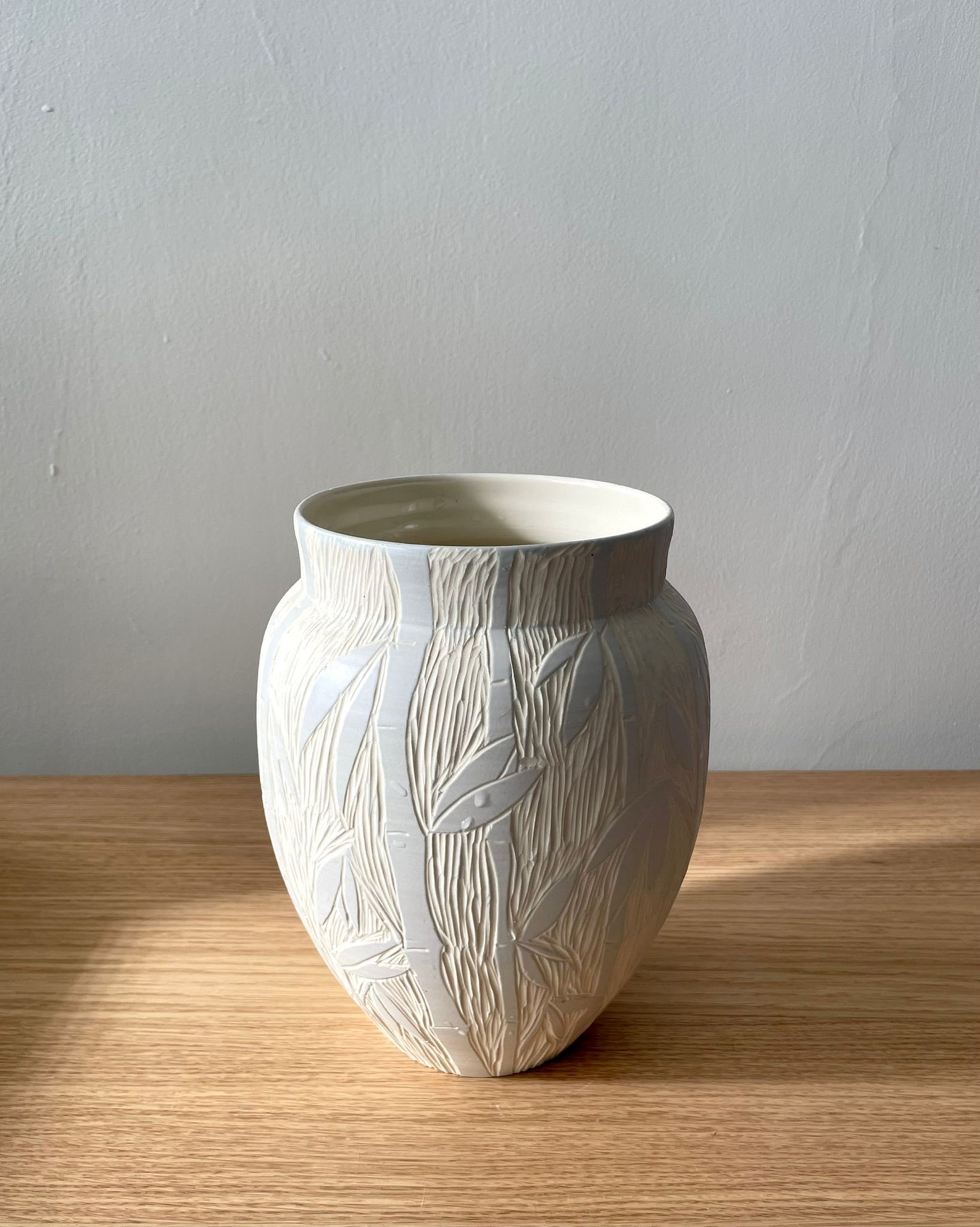 Textured Vase, Large Vase, White Vase, Ceramic Vase, Ceramic Decor