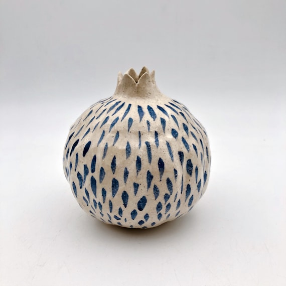 Ceramic Pomegranate, Jewish Art, Judaica Gift, Jewish Gift, Jewish Home Gift, Rosh Hashana Gift, Passover Gift, Shabbat Table, Symbolic Art