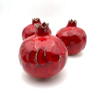 Handmade ceramic pomegranate, red pomegranate, wedding gifts, decor pomegranate, interior decor, home decor, image 7