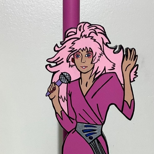 Vintage Cartoon 1980's Pink Pop Singer Wood Kitchen Countertop Table Top Paper Towel Holder Gift Present Decoration Decor