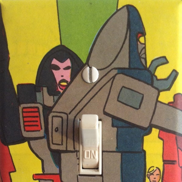 Gobots Vintage Classic Toy Crasher & Cop-tur Light Switch Plate Cover Kitchen Bathroom Bedroom Mancave Garage Living Room FREE US SHIPPING