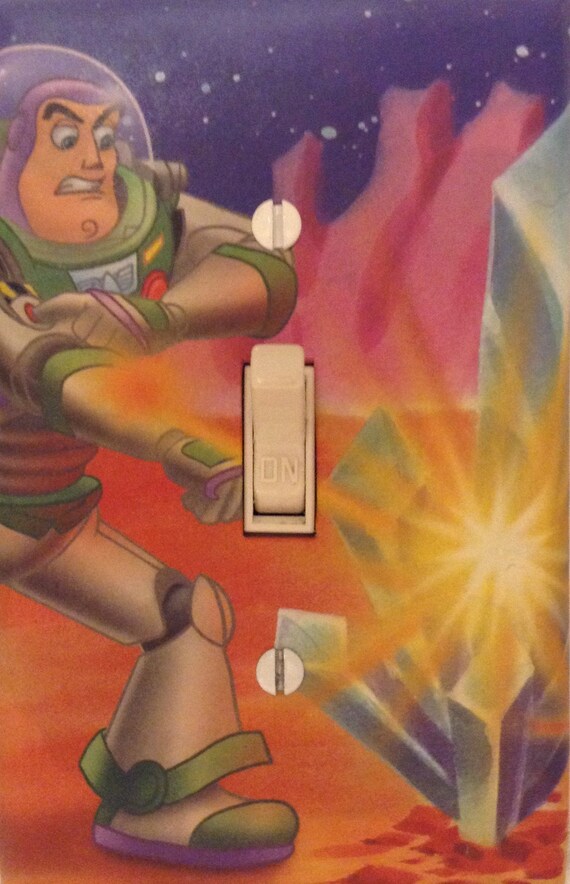 Buzz Lightyear Toy Story Disney Classic Movie Light Switch Cover Plate Bedroom Bathroom Nursery Home Theater Den Office Free Us Shipping