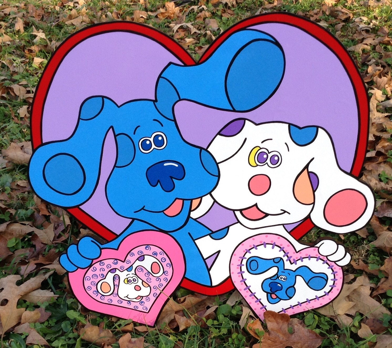 Blues Clues & Sprinkles Valentines Day Hearts Wood Yard Sign Etsy