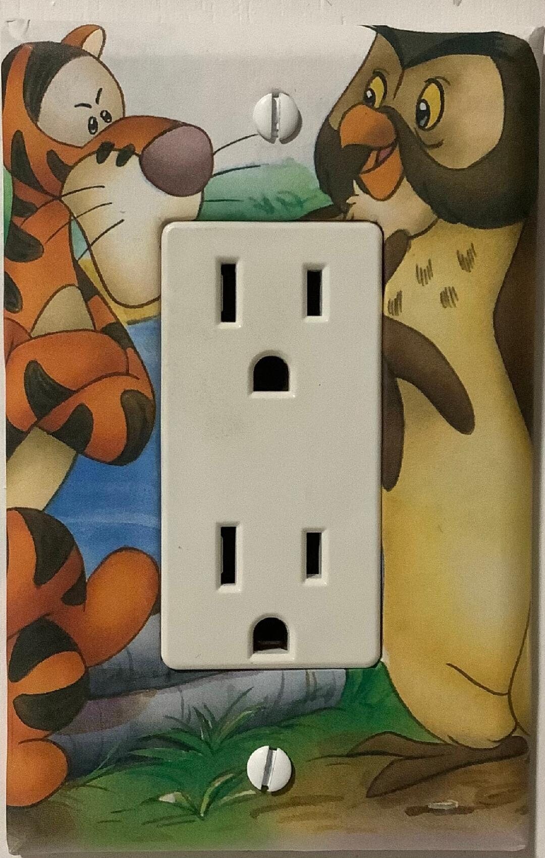 Tigger and Owl Single Rocker/gfi Plate Cover Bedroom Bathroom Nursery ...