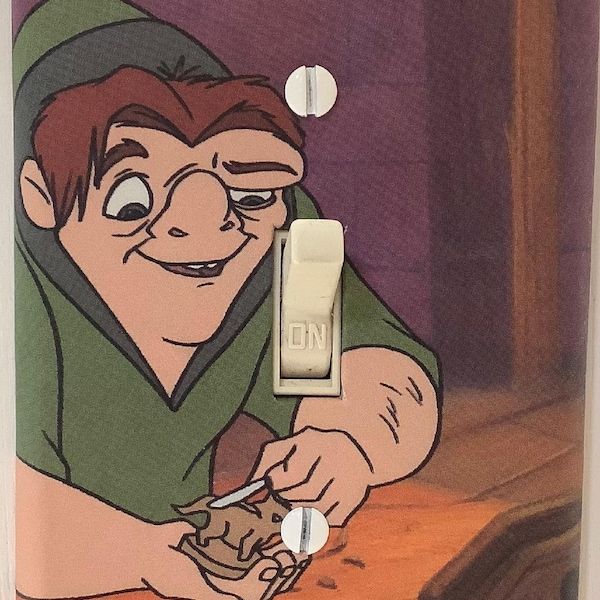 Disney Hunchback of Notre Dame Quasimodo making Toys Movie Light Switch Cover Plate Bedroom Kitchen Bathroom Nursery Free US Shipping