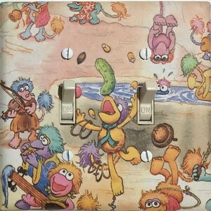 Fraggle Rock Double Light Switch Cover Kitchen Dorm Nursery Bedroom Bathroom Free US Shipping